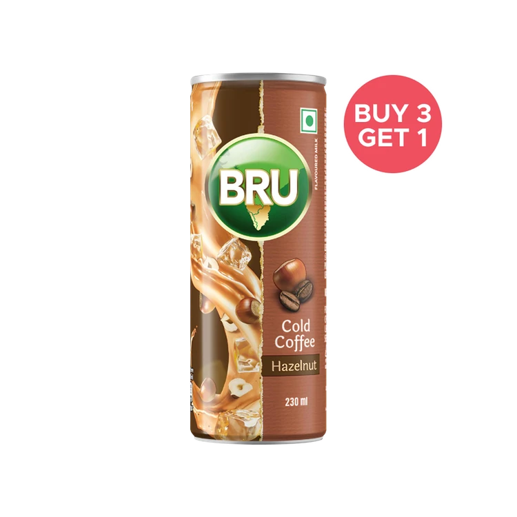 Bru Hazelnut Cold Coffee - Buy 3 Get 1 Free