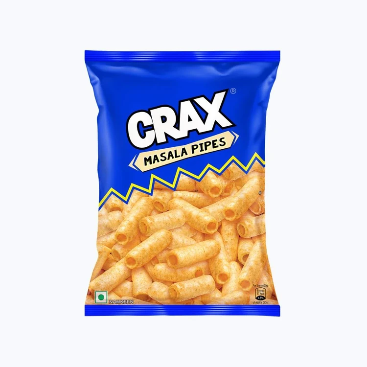 Crax Crunchy Pipes Masala Puffs Snacks