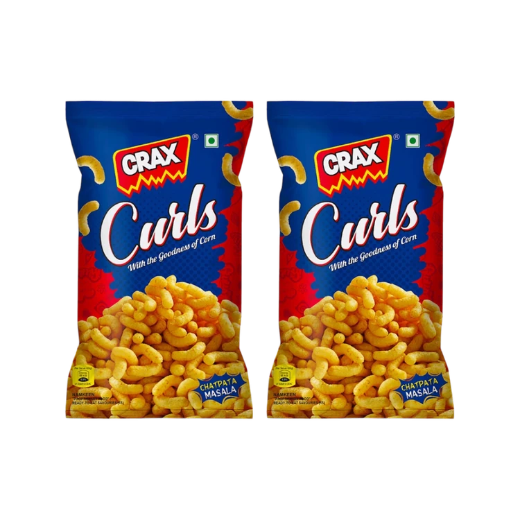 Crax Curls Chatpata Masala Puffs Snacks - Pack of 2