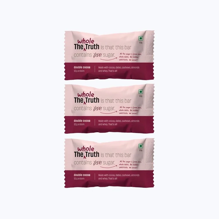 The Whole Truth Double Cocoa Protein Bar - Pack of 3
