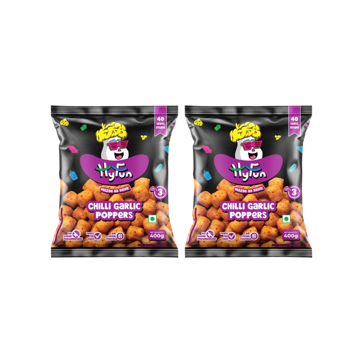 HyFun Chilli Garlic Poppers Nuggets - Pack of 2