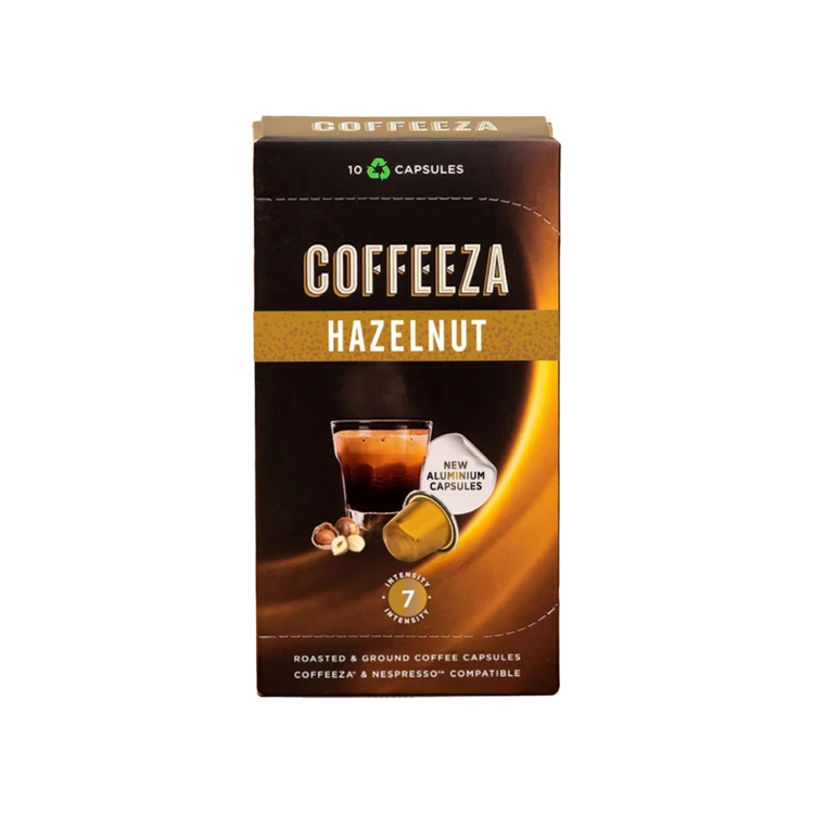 Coffeeza Hazelnut Flavoured Aluminium Coffee Capsules