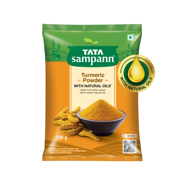 Tata Sampann Turmeric Powder with Natural Oils (Arshina Pudi)