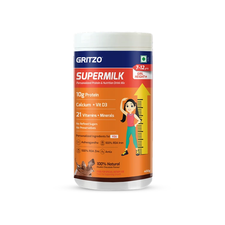 Gritzo SuperMilk Girl Height+ Drink Mix (7 - 12 years)