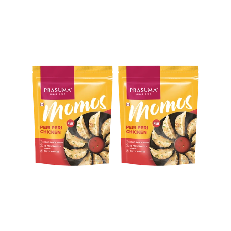 Prasuma Peri Peri Chicken Momos - Pack of 2