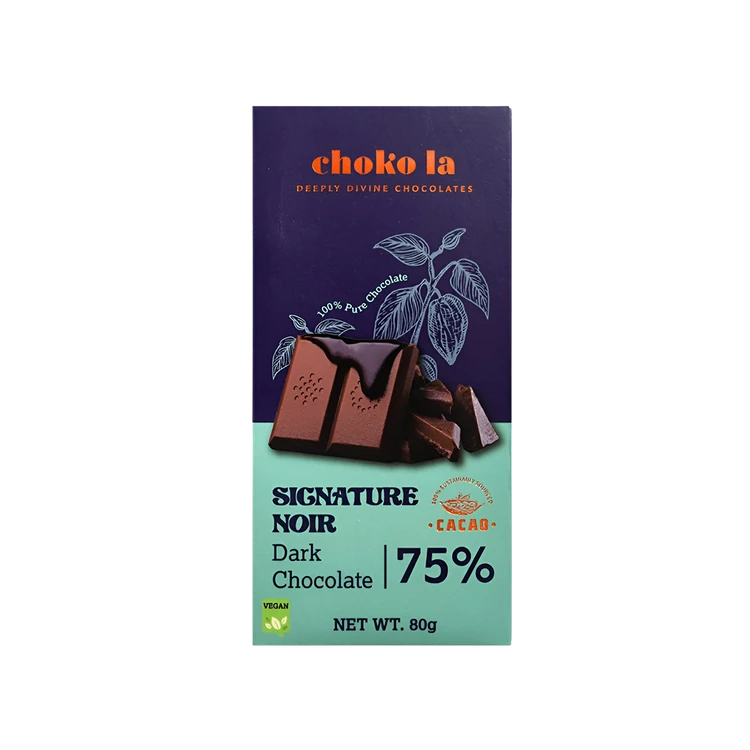 Choko La 75% Signature Noir Dark Chocolate Bar