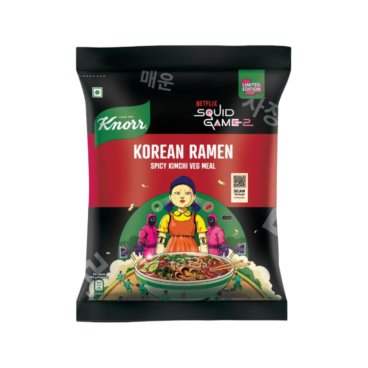 Knorr Korean Ramen Spicy Kimchi Veg Flavoured Instant Noodles