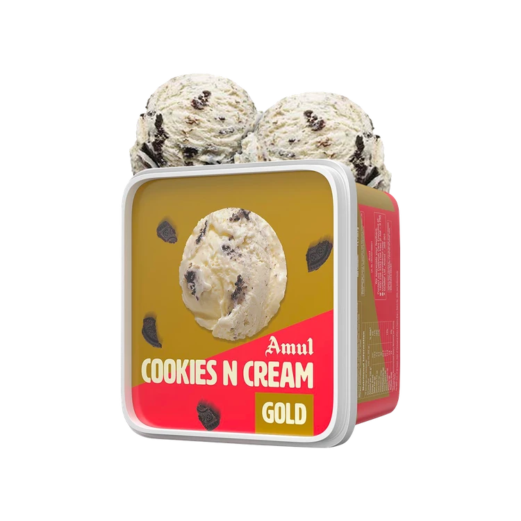 Amul Gold Cookies n Cream Ice Cream Tub