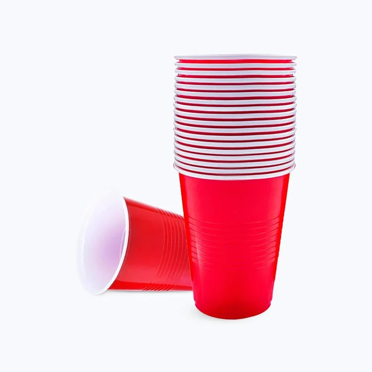 URGO Premium Red Party Cups / Disposable Glass (480 ml)