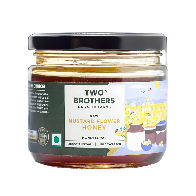 Two Brothers Mustard Organic Honey (Raw, MonoFloral)