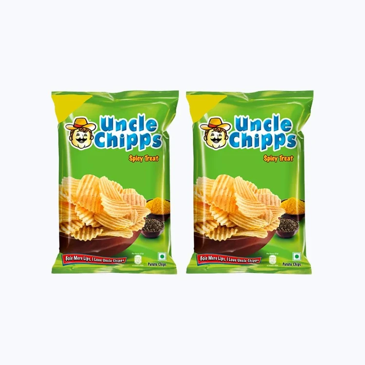 Uncle Chipps Spicy Treat Potato Chips - Pack of 2