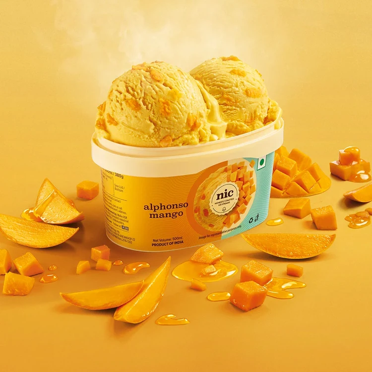 NIC Alphonso Mango Ice Cream Tub