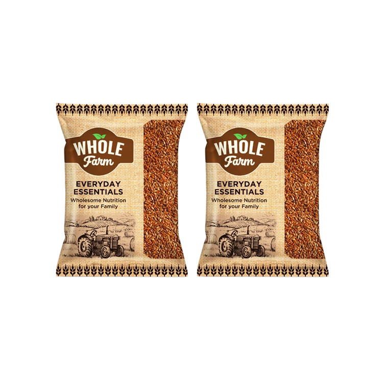 Whole Farm Premium Flax Seeds - Pack of 2 (Agase Beeja)