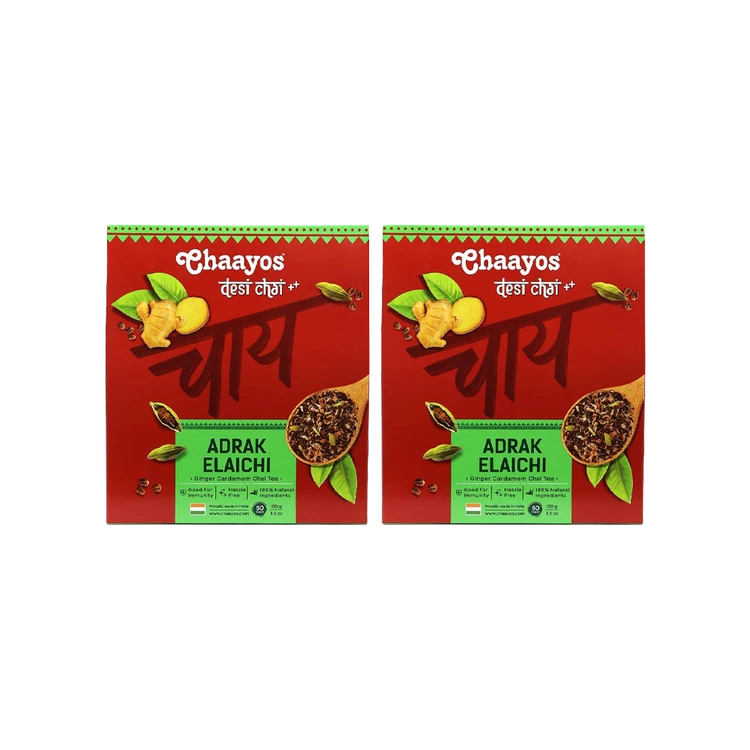 Chaayos Adrak Elaichi Tea - Pack of 2