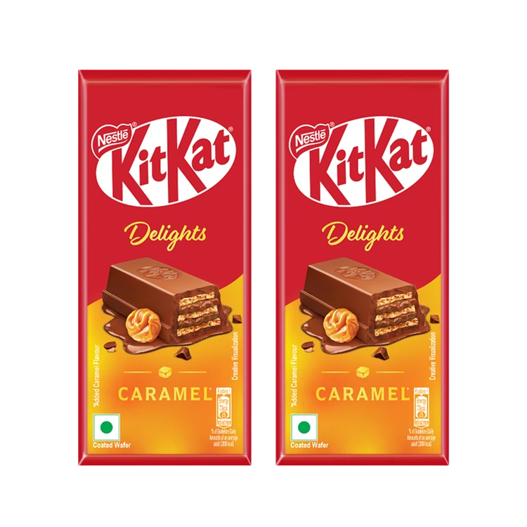 Nestle KitKat Delight Caramel Coated Wafer Bar - Pack of 2