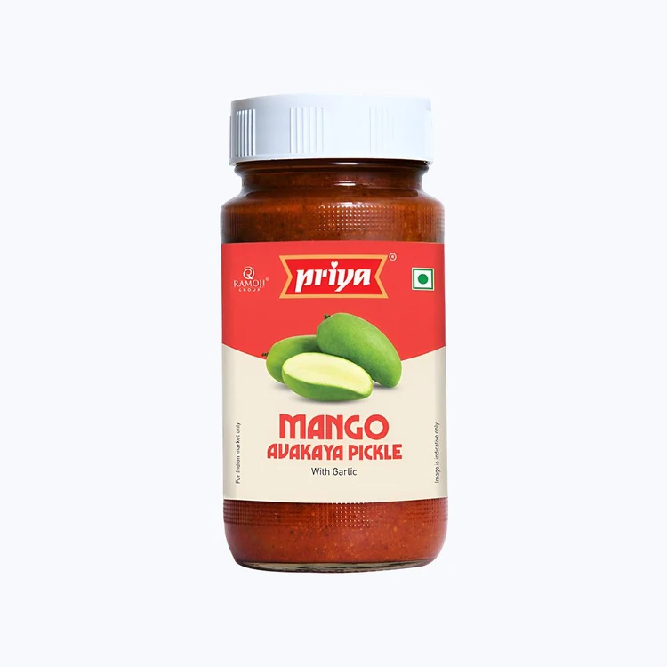 Priya Mango Avakaya with Garlic Pickle