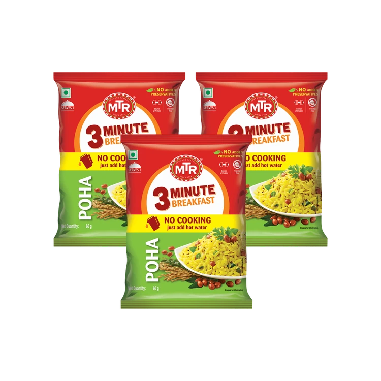 MTR 3 Minute Poha Breakfast Mix - Pack of 3