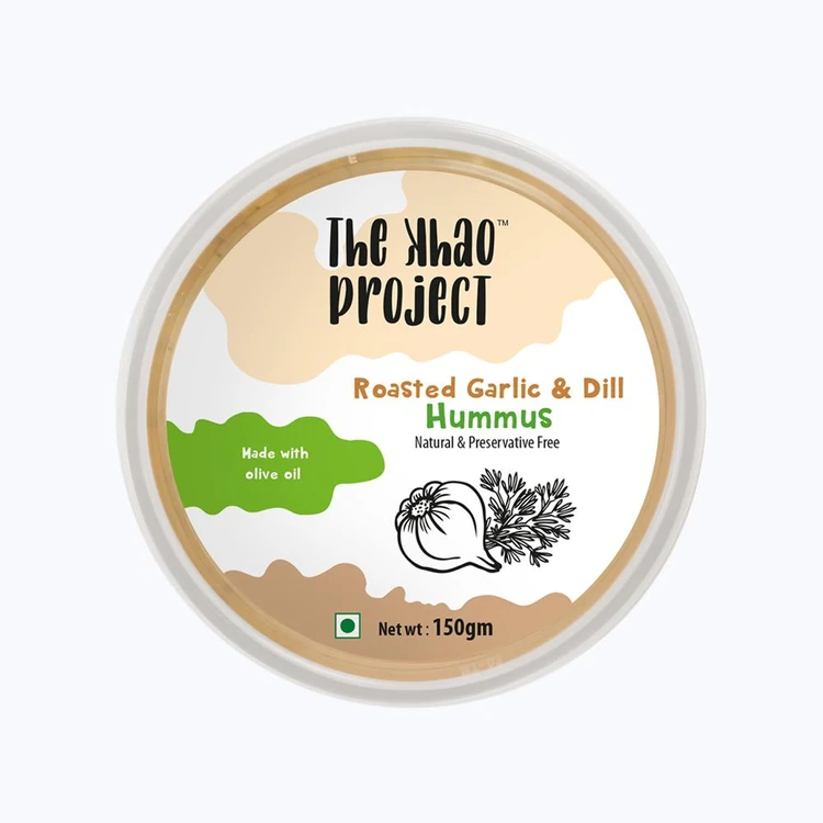 The khao project Roasted Garlic & Dill Hummus Dip