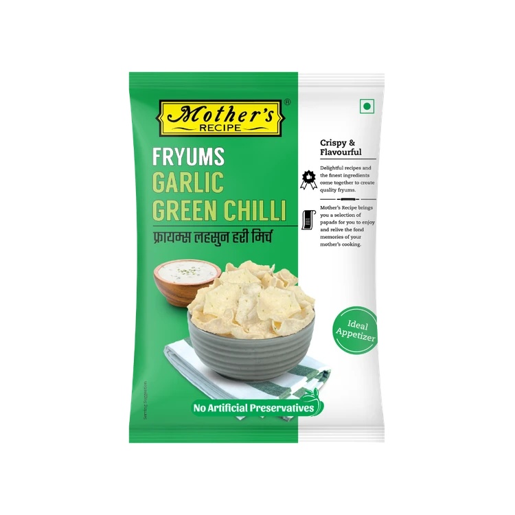 Mother's Recipe Garlic Green Chilli Fryums