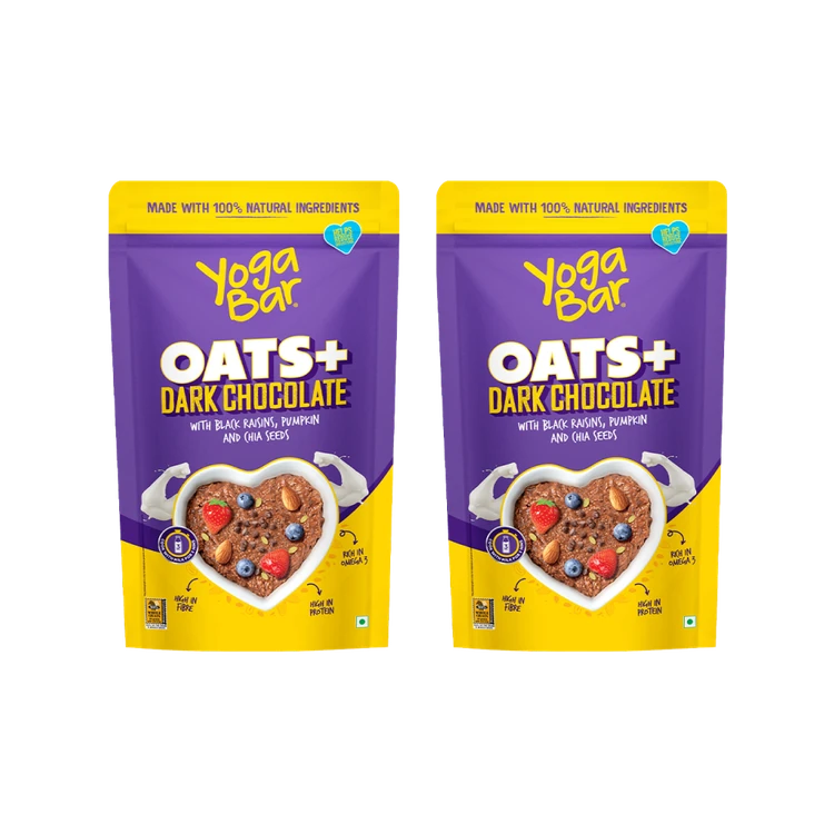 Yoga Bar Dark Chocolate Oats (Gluten Free) - Pack of 2