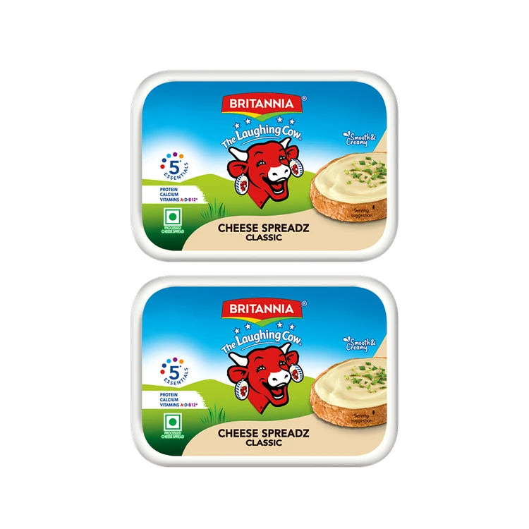 Britannia Laughing Cow Classic Cheese Spread - Pack of 2