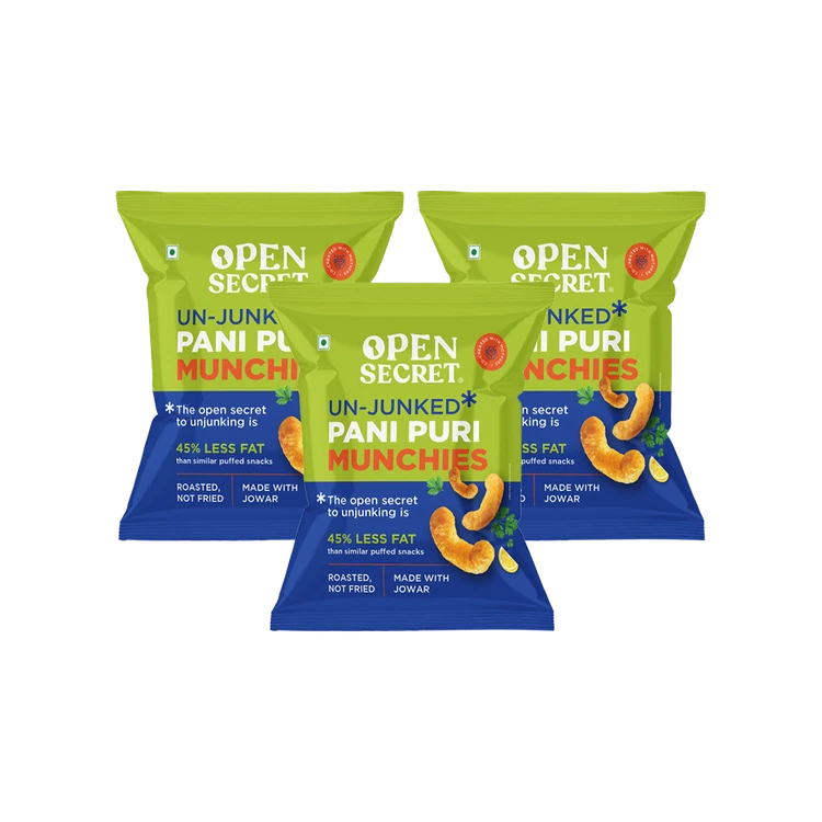 Open Secret Pani Puri Munchies Snack - Pack of 3