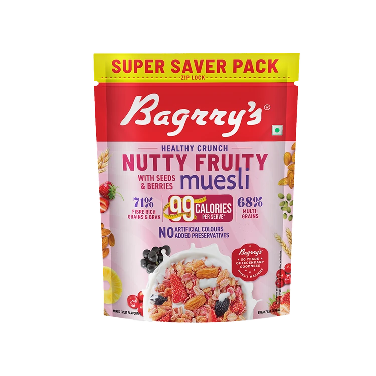 Bagrry's Healthy Crunch Nutty Fruity Muesli