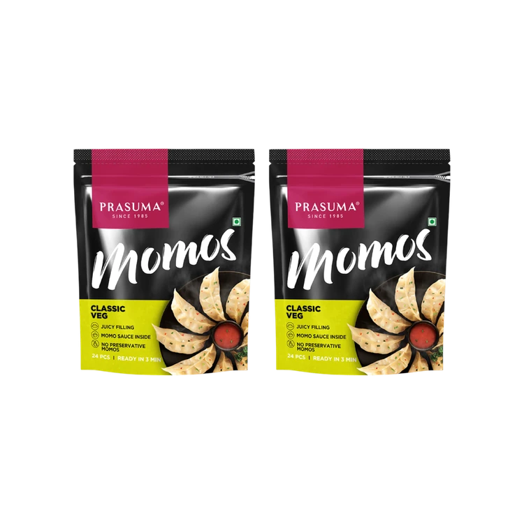 Prasuma Classic Veg Momos - Pack of 2