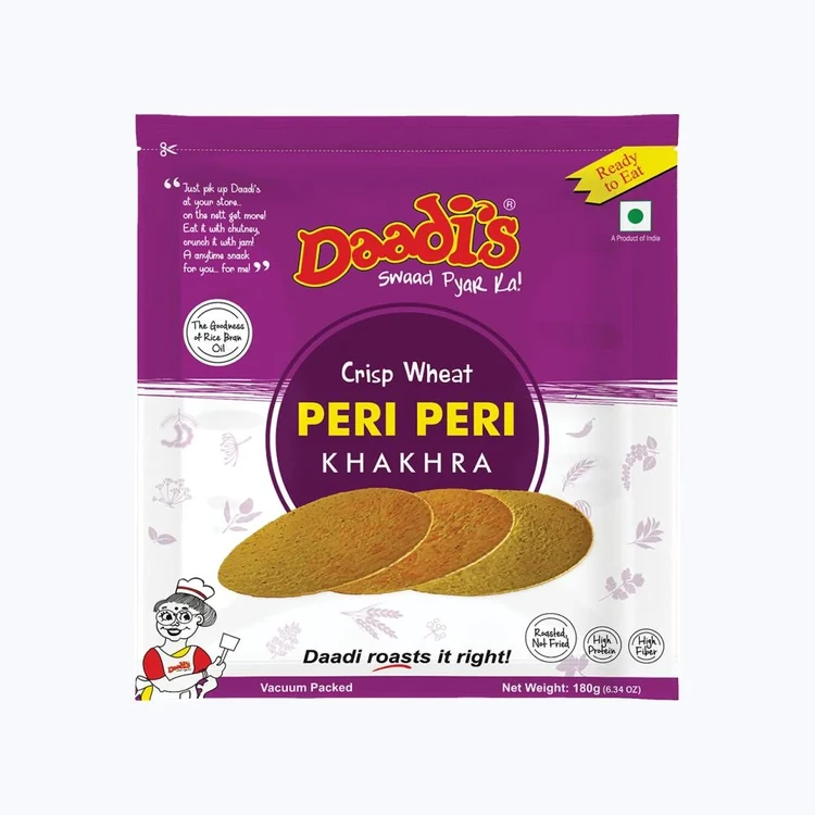 Daadi's Crips Wheat Peri Peri Khakhra