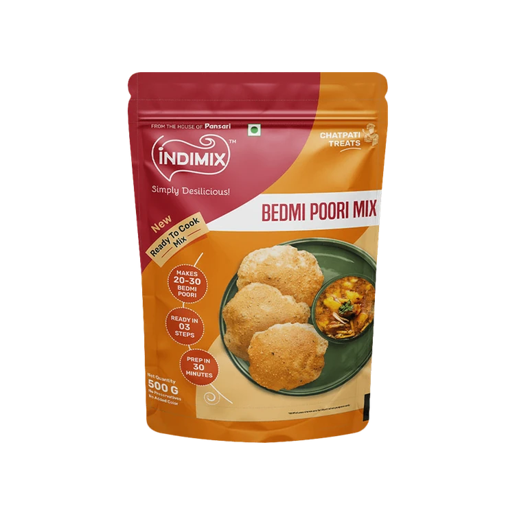 Indimix Bedmi Poori Flour Mix (From the House of Pansari) - Pack of 2 (Hittu Mishrana)