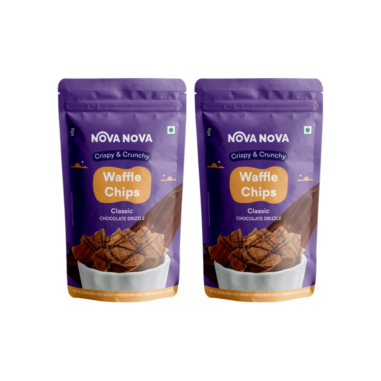 Nova Nova Waffle Chips -Classic Chocolate Drizzle
