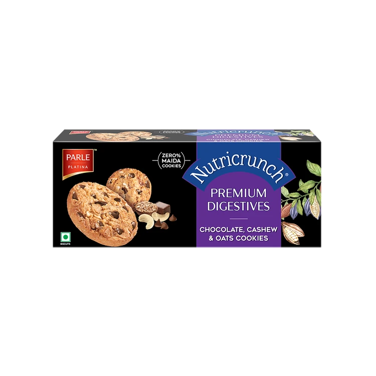 Parle Nutricrunch Premium Choco Nut Oat Bakery Cookies