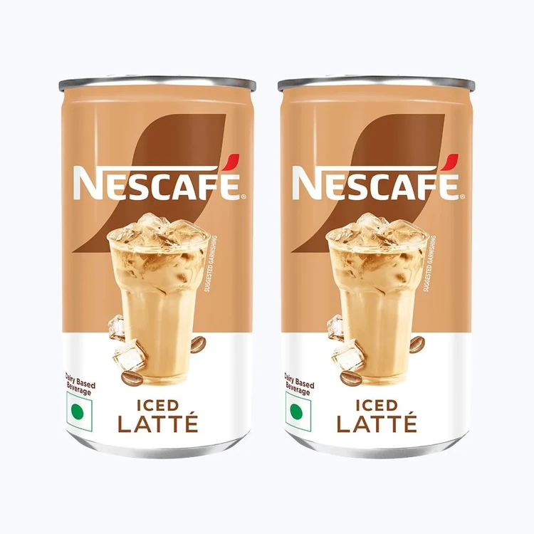 Nescafe Cafe Style Cold Coffee, Iced Latte - Pack of 2