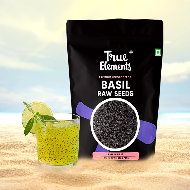 True Elements Basil Seeds (Sabja Seeds) (Tulasi Beeja)