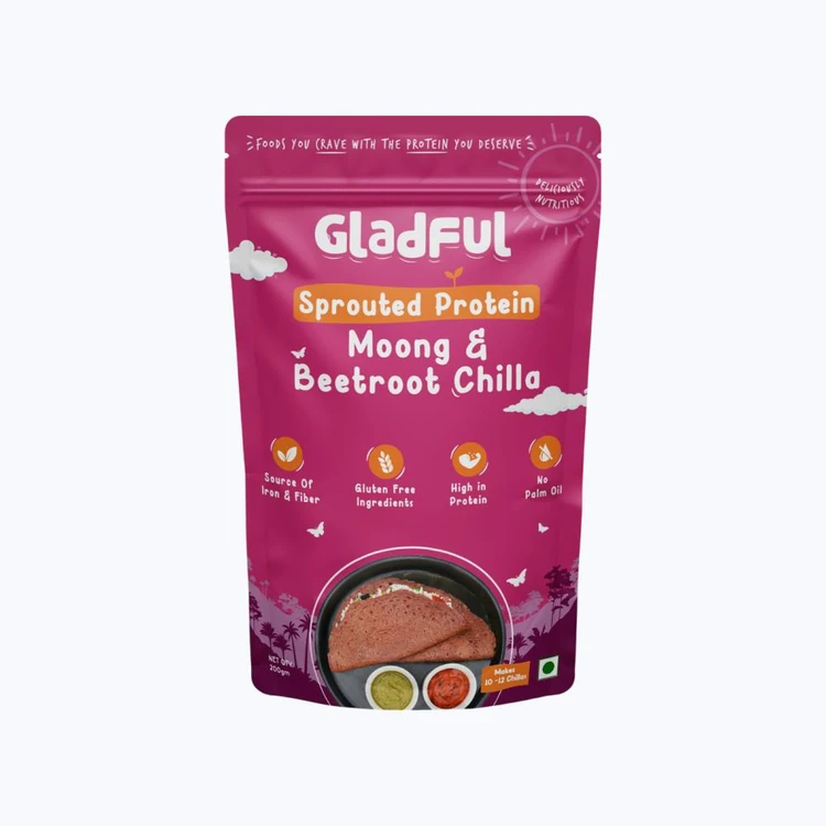 Gladful Moong Beetroot Chilla Mix