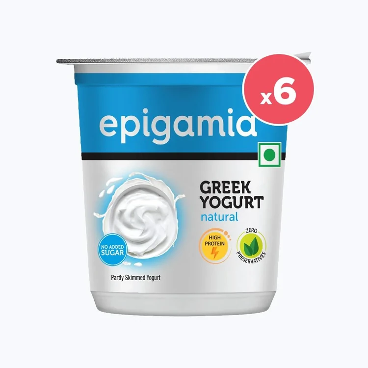 epigamia Natural Greek Yogurt (400 g) - Pack of 6