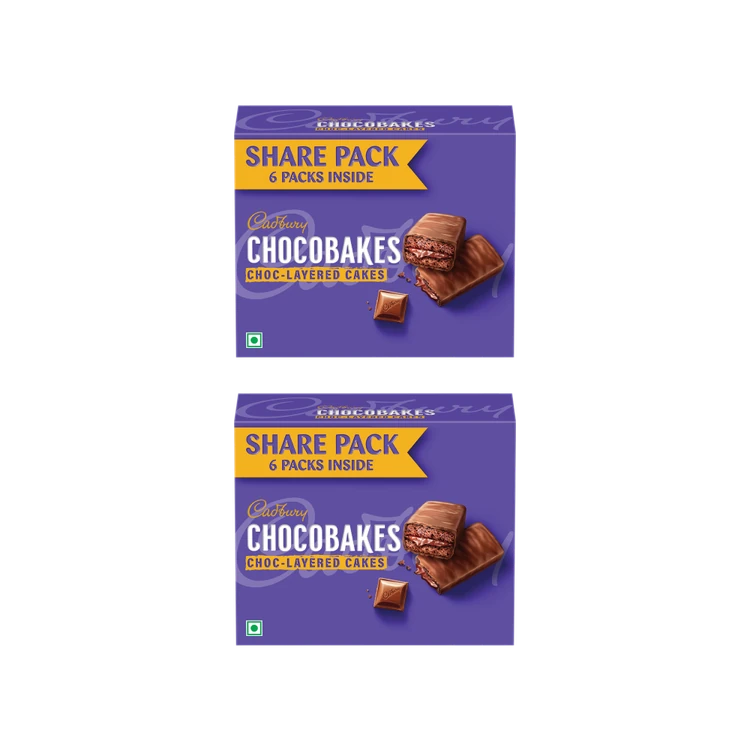 Cadbury Chocobakes Choc Layered Cake - Pack of 2