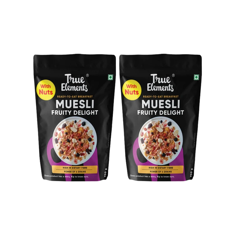 True Elements Fruit & Nut Crunch Muesli - Pack of 2