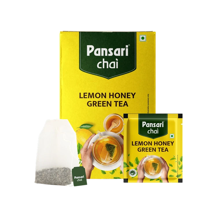 Pansari Lemon & Honey Green Tea Bags