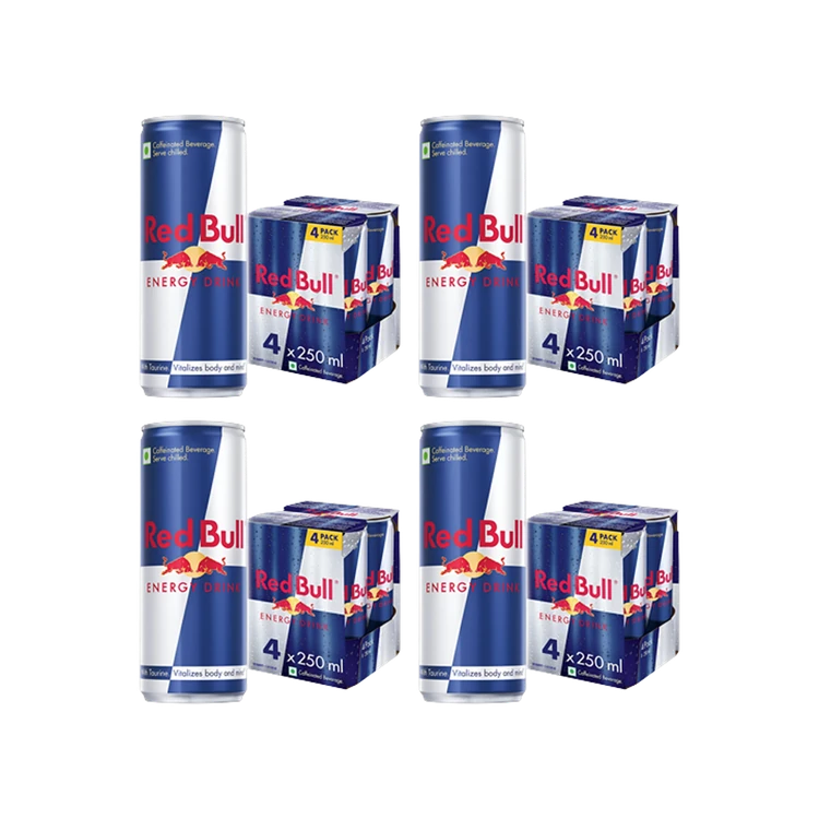 Red Bull Energy Drink (4 x 250 ml) - Pack of 4