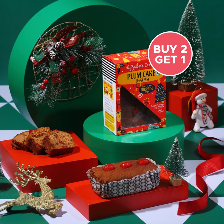 The Baker's Dozen Plum Cake (Eggless) - Buy 2 Get 1 Free