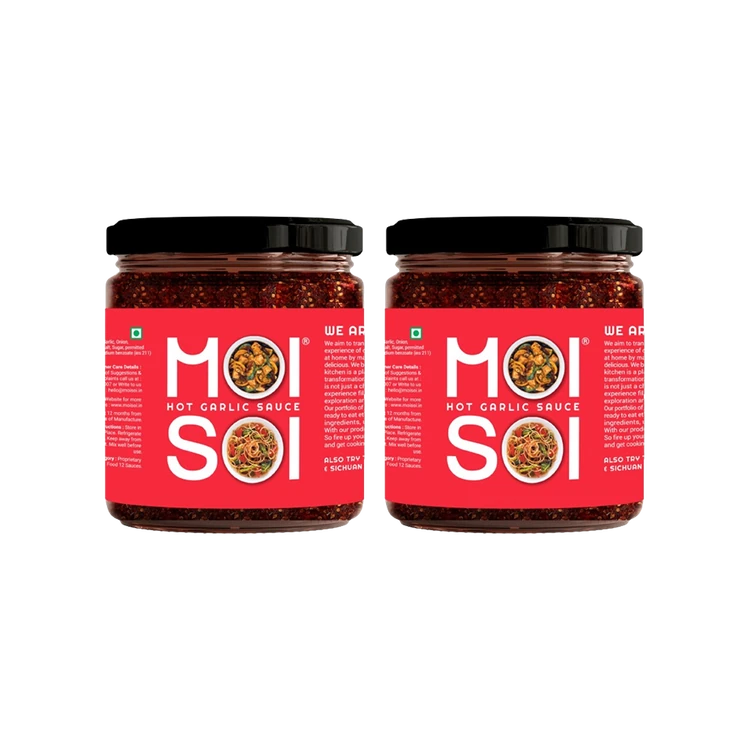 Moi Soi Hot Garlic Sauce - Dip - Spread - Cook - Pack of 2