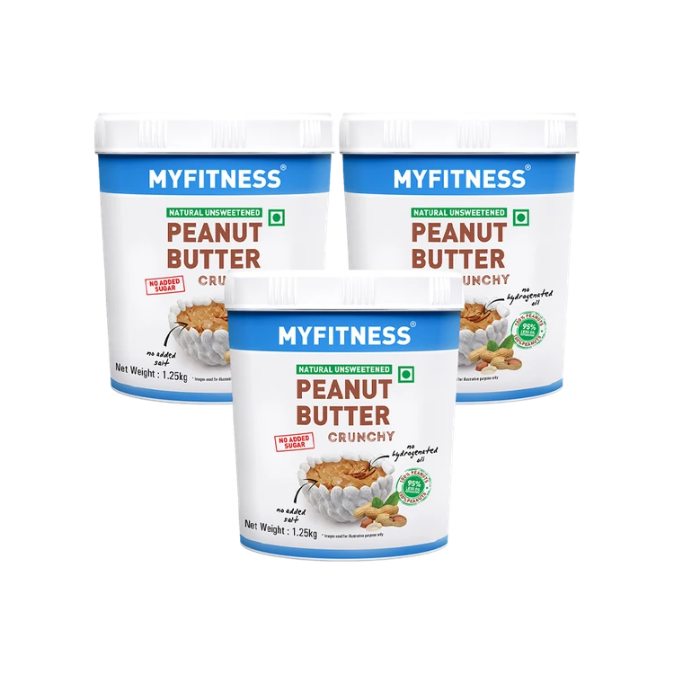 MyFitness Natural Crunchy Peanut Butter - Pack of 3