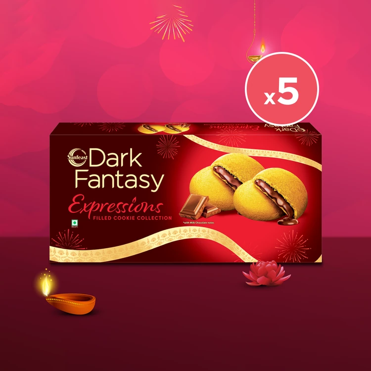 Sunfeast Dark Fantasy Expressions Biscuits Gift Pack - Pack of 5