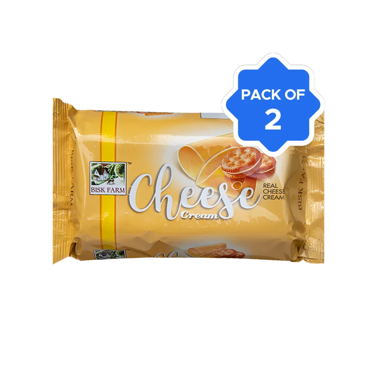 Bisk Farm Cheese Sandwich Cream Biscuits - Pack of 2