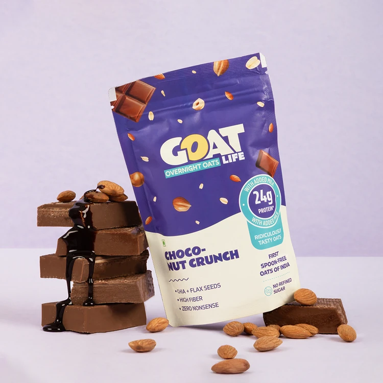 GOAT Life High Protein Overnight Flavoured Oats Choco-Nut Crunch