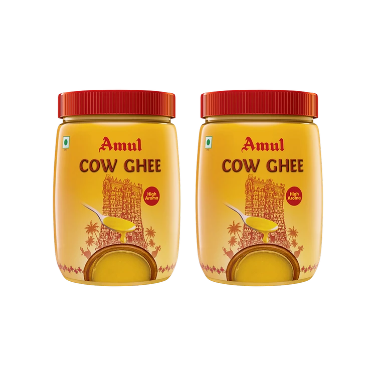 Amul High Aroma Cow Ghee - Pack of 2 (Hasuvina Tuppa)