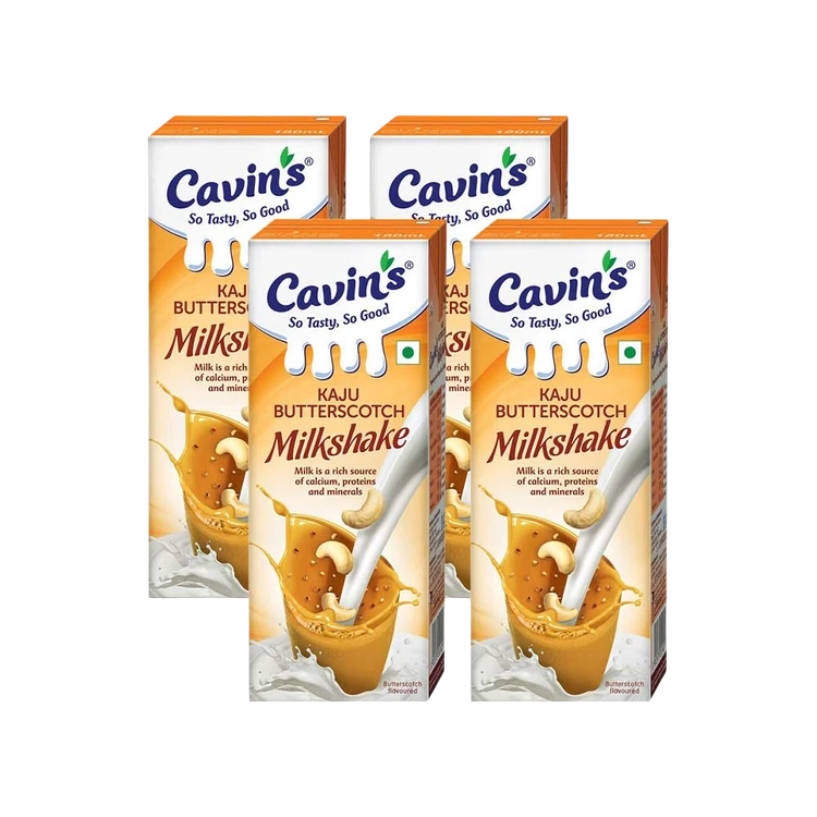 Cavin's Kaju Butterscotch Milkshake - Pack of 4