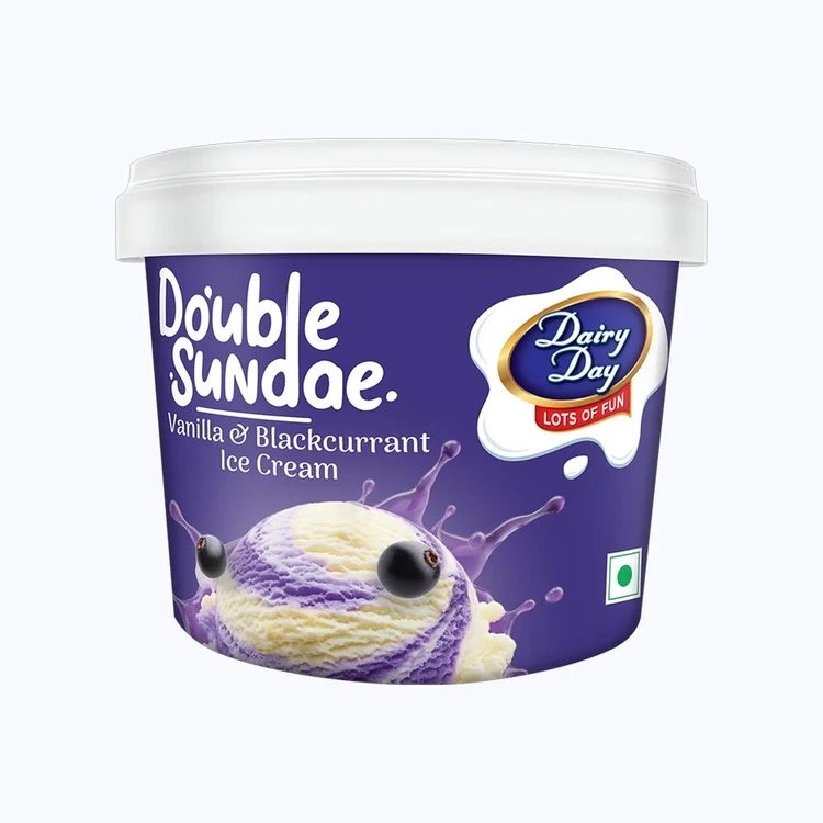 Dairy Day Double Sundae Vanilla & Blackcurrant Ice Cream Tub