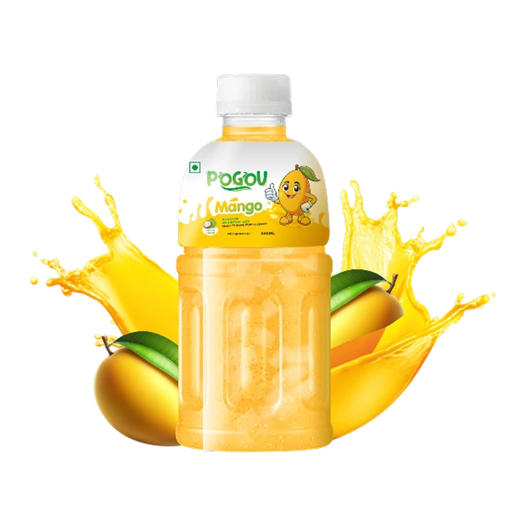 POGOU Mango Fruit Drink with Nata De Coco